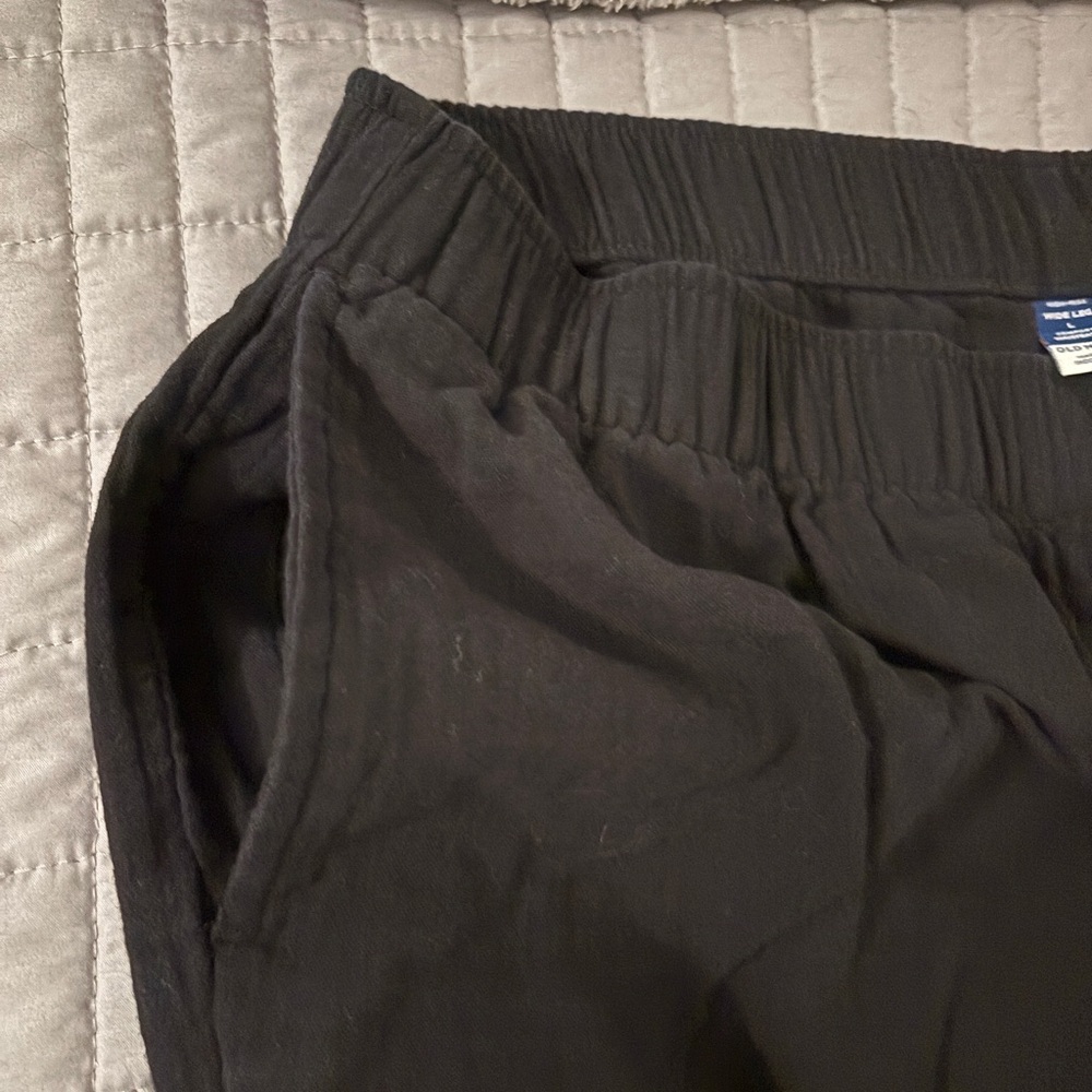 Women's Black Wide Leg Pants - Picture 4 of 4